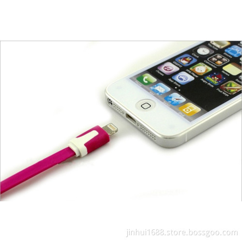 8pin USB Charger and Flat Data Cable for iPhone5 (JH -cable-01)